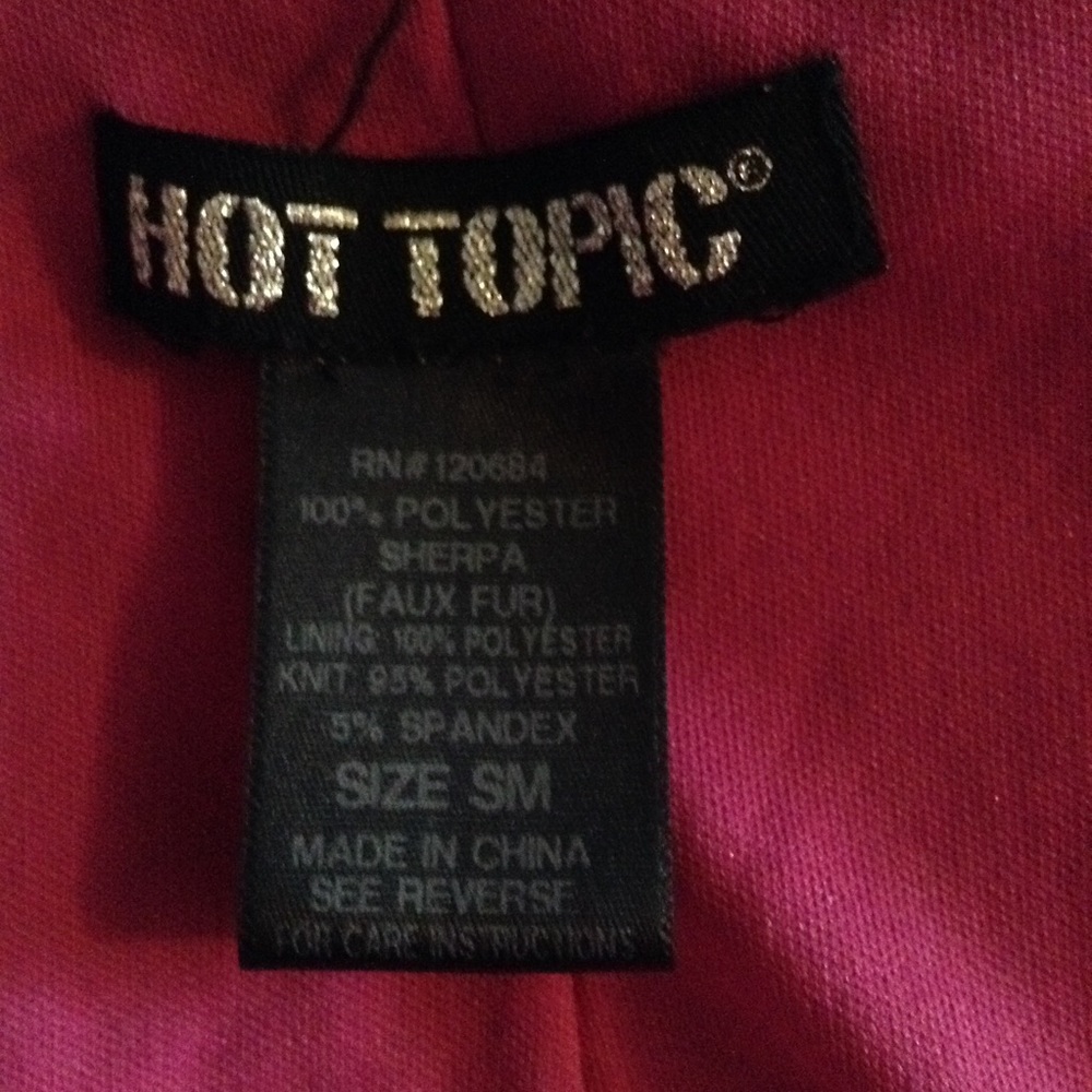 Hot Topic Raspberry Teddy Jacket S - image 4
